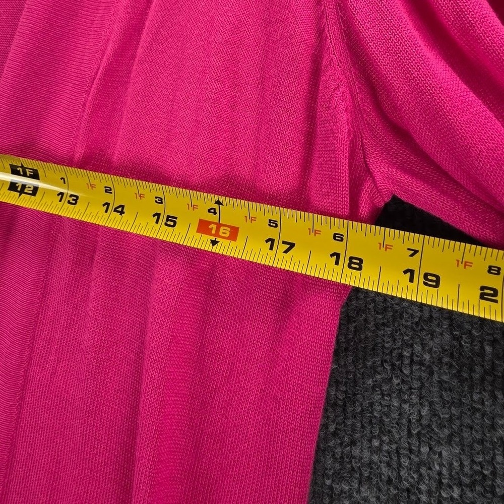White House Black Market Cardigan Womens XS Pink NWT Drapey Button Cuff Coverup - Picture 9 of 11